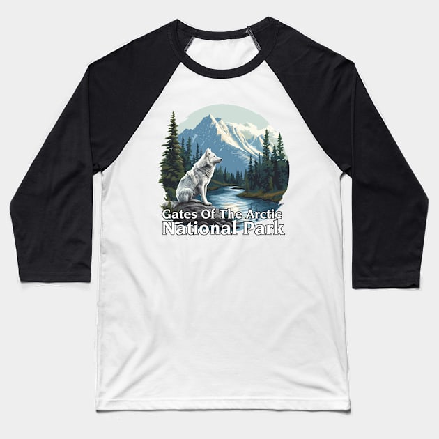 Gates Of The Arctic National Park Alaska Baseball T-Shirt by ArtbyPeralta